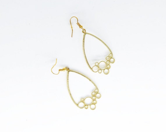 MYKI Silver-Plated Contemporary Pearl Drop Earrings - Absolutely Desi