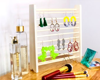 Earring Jewellery Stand | Earring Rack | Wooden Jewellery Stand | Minimalist Jewellery Earring Organiser | Earring Stand Display