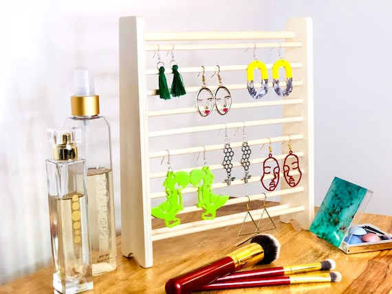 Earring Jewellery Stand | Earring Rack | Wooden Jewellery Stand | Minimalist Jewellery Earring Organiser | Earring Stand Display