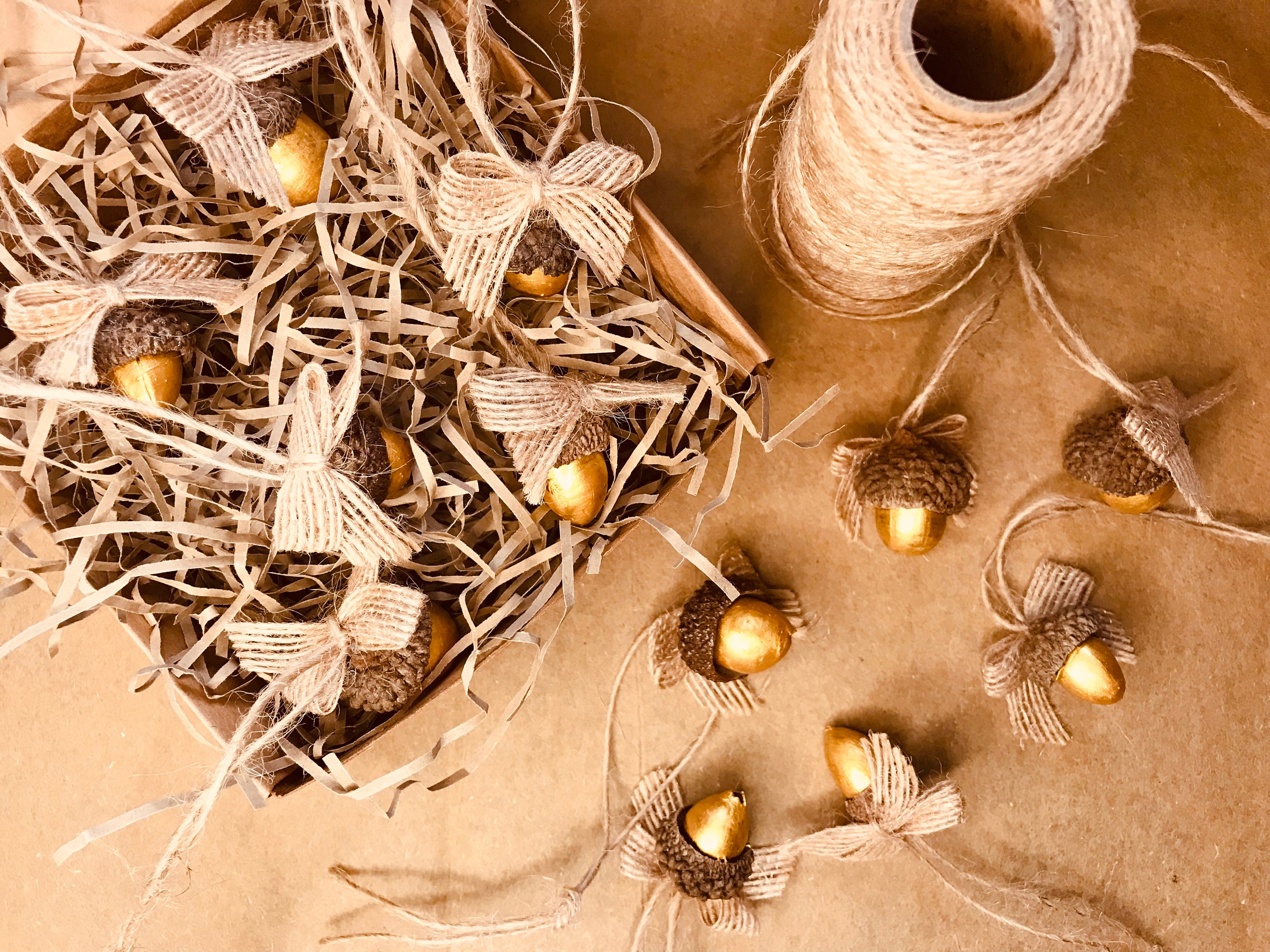 Lot De 6 Décorations De Noël En Forme De Glands 3D - Thème Automne Et écureuil - Pour Arbre, Guirlande Ou Centre De Table