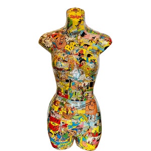 Vintage Comic Mannequin | Vintage Comic Mannequin | Shop Display | Female Body Mannequin | Vintage Mannequin | Torso