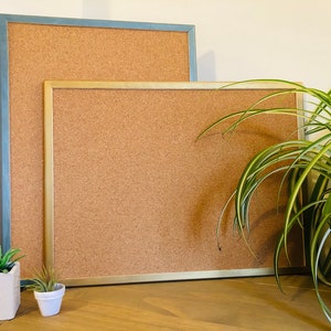 Pin Cork Board | Two Sizes Small Pin Board | Notice Board | Office | School | Note Board || Gold Colour | Blue Metallic Aquamarine Colours