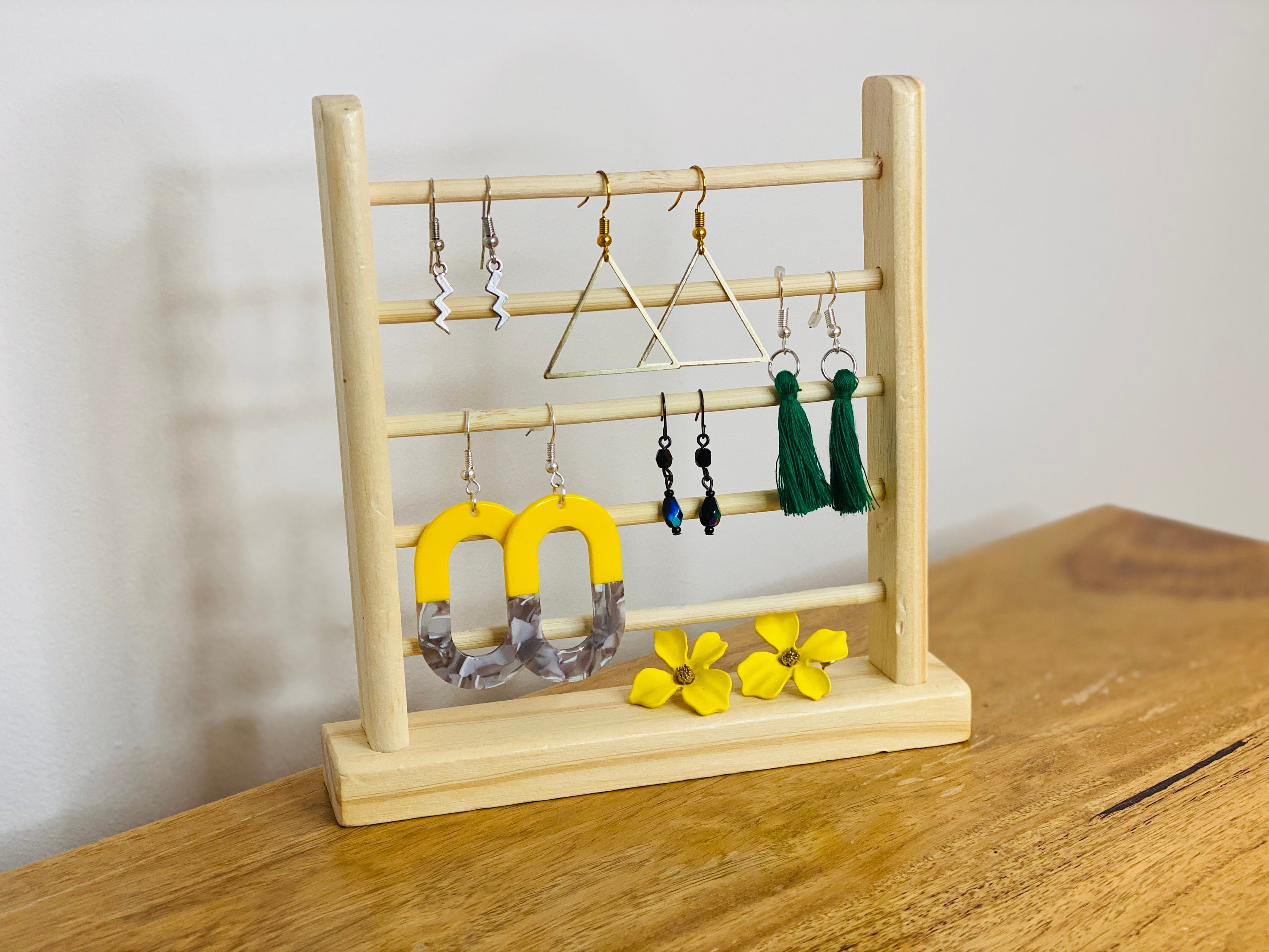 Earring Jewellery Stand Earring Rack Wooden Jewellery Etsy UK