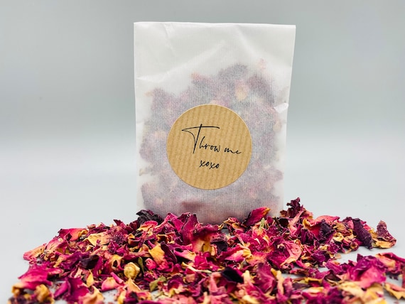 5 Dried Rose Confetti | Fragrant Eco Friendly Wedding Rose Confetti  | Natural Scented Confetti | Table Scatter | Bath Rose Petals | Wedding