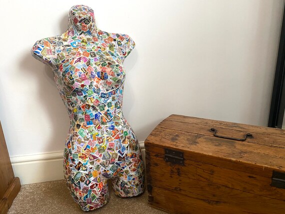 Handmade Mannequin | Paper Mache Mannequin | Colourful Stamps - Etsy