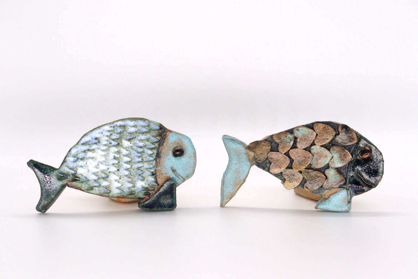Handmade Pottery Fish Large Etsy