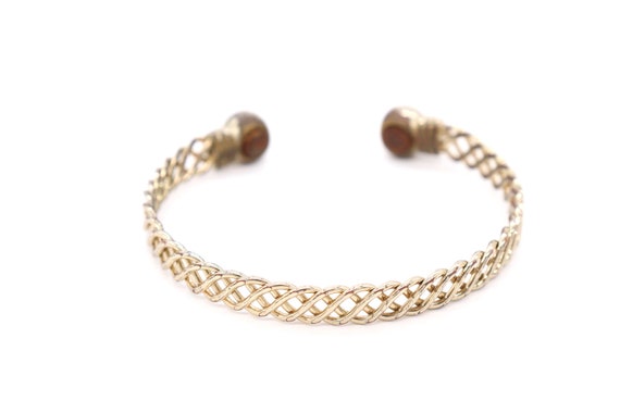 Vintage Bangle | Silver Tone | Plaited | Minimalist Bracelet | Bangle Bracelet