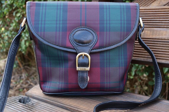 Luigi Vintage Tas Tartan Effect Patroon Mode - Etsy