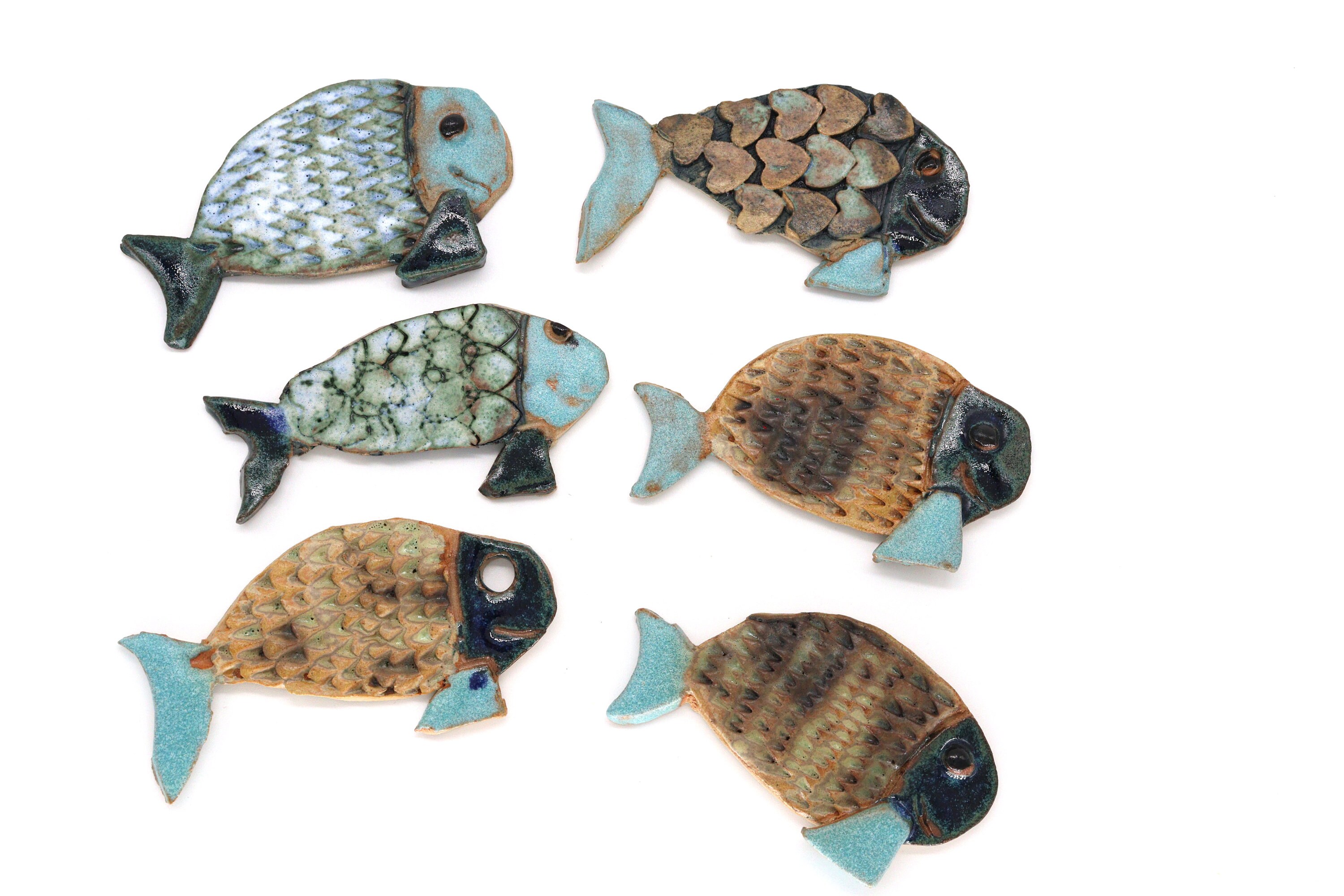Handmade Pottery Fish Large Etsy