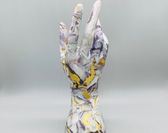 Beautiful Mannequin Hand | Marble Effect | Mannequin Hand | Jewellery Hand Display | Ring Display | Decoupaged Mannequin Hand