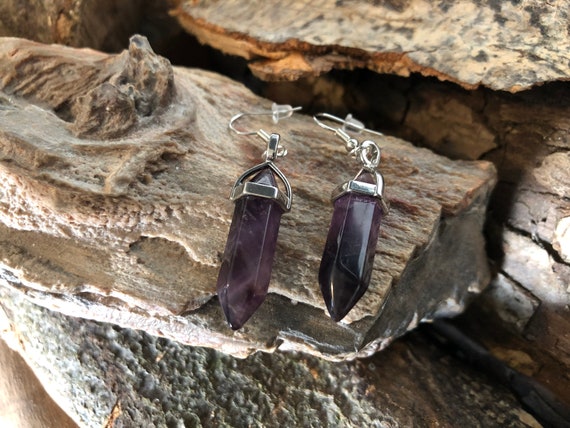 Buy Dark Purple Stone Silver Plated Earrings for Womens/Ladies/Girls Wear  at Amazon.in