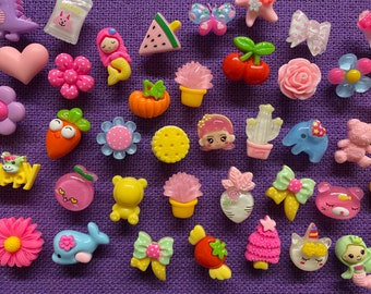 Random Cute Push Pins | Kawaii Pushpins | Lucky Dip Pins | Pink Tacks | Cork Board Tacks | Cork Board Pins | Notice Board Pins