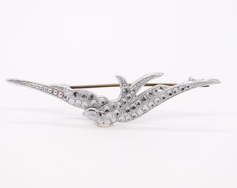 Vintage Vogel Brosche | Silber-Ton | Brosche Pin