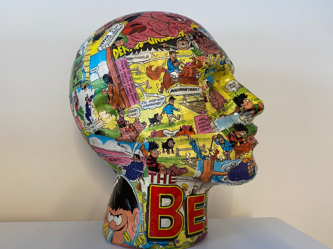 Comic Mannequin Head Headphone Stand Hat Stand Fascinator Stand Head