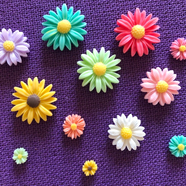 Multicolour Flower Magnets | Magnet Board Magnets | Magnetic Board Magnets | Office Board Magnets | Study Magnets | Fridge Magnets