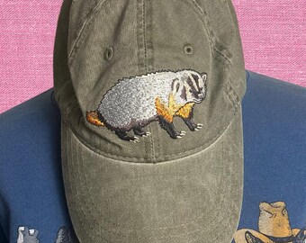 Vintage Badger Hat Cap Padre Island National Seashore Embroidered 90s Strapback