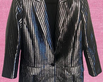 XS/S Glitter Blazer, Striped Holiday Jacket - The Kooples