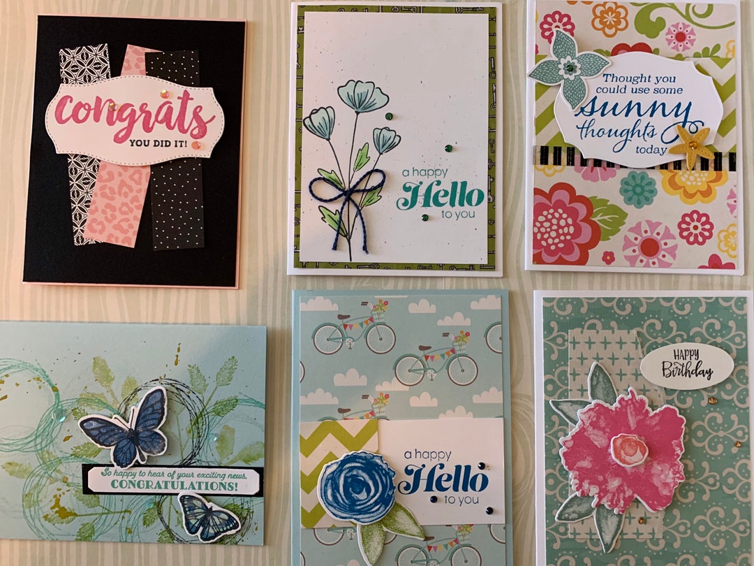 Stampin up Lot of 6 Handmade Cards - Etsy