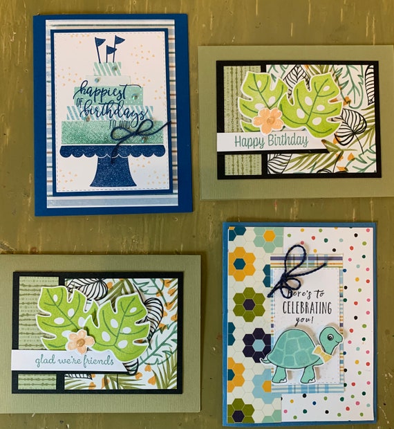 Lot of 4 Handmade Cards Friendship Thinking of You, Sympathy  display picture 1