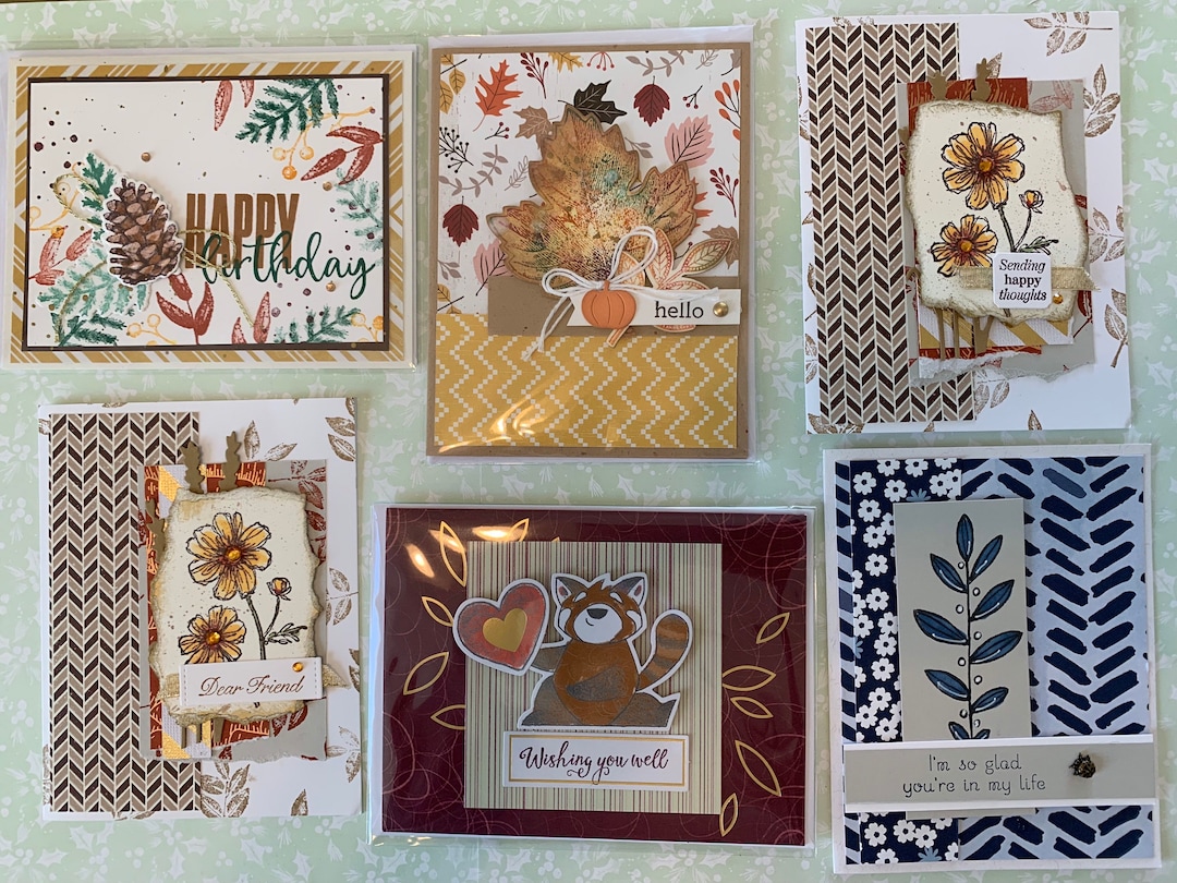Lot of 6 Handmade Cards Birthday Thinking of You Stampin’up - Etsy