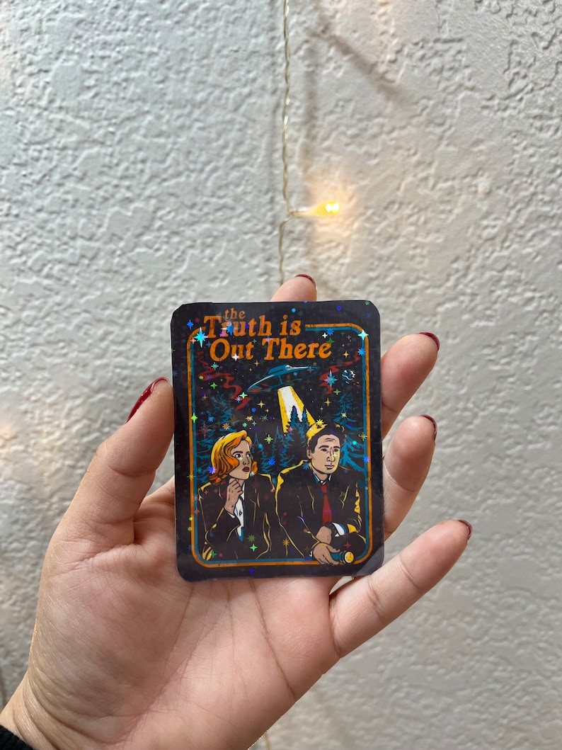 Xfiles Sticker Holographic Stickers Fox Mulder Aliens Etsy