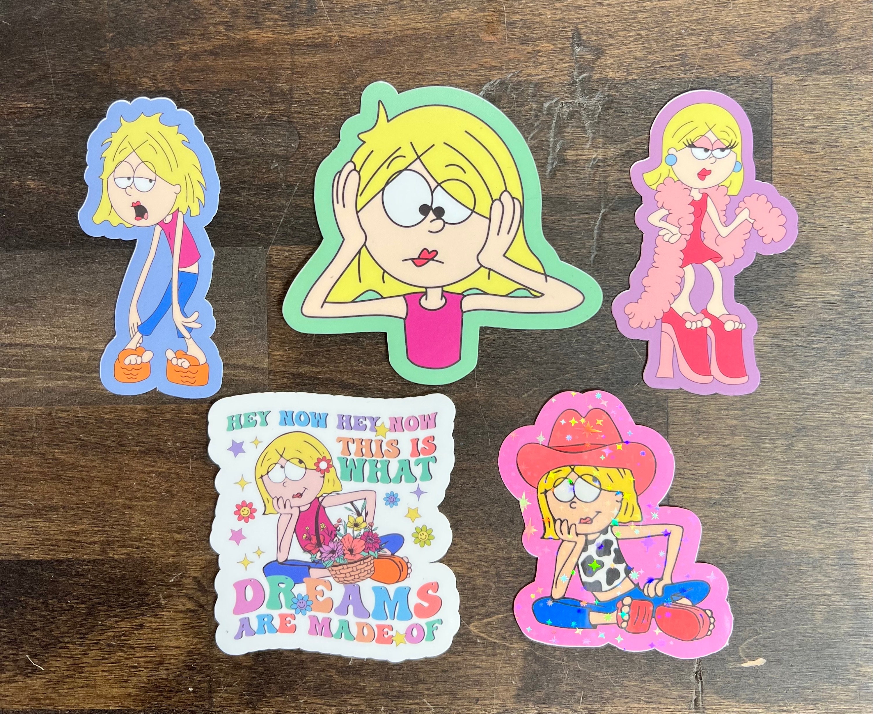 Lizzie McGuire Waterproof Sticker | Sparkly Holographic Sticker | Water Bottle Sticker