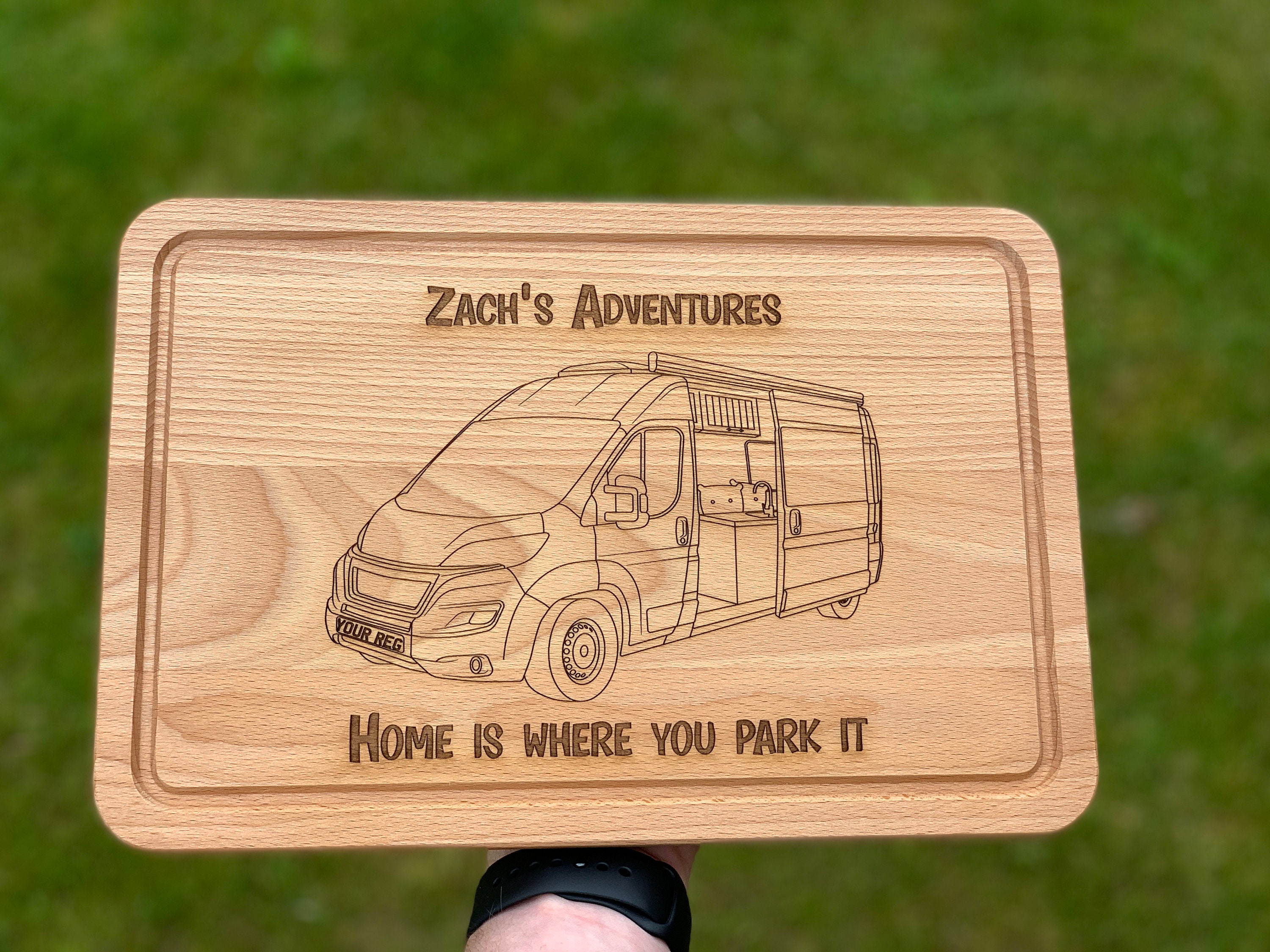Campervan Chopping Board Campervan Gift Personalised Etsy