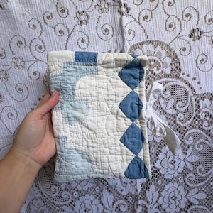 Vintage quilted book sleeves