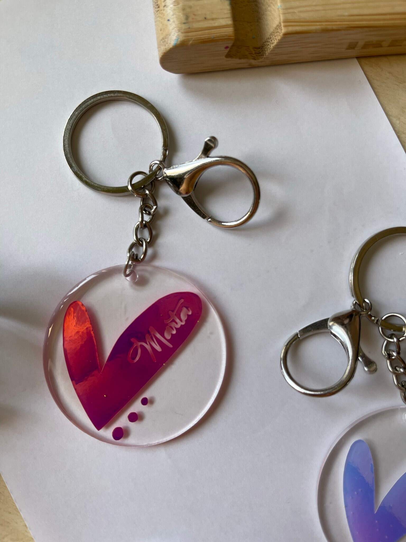 Heart and Name Keychain - Etsy Heart and Name Keychain - Etsy