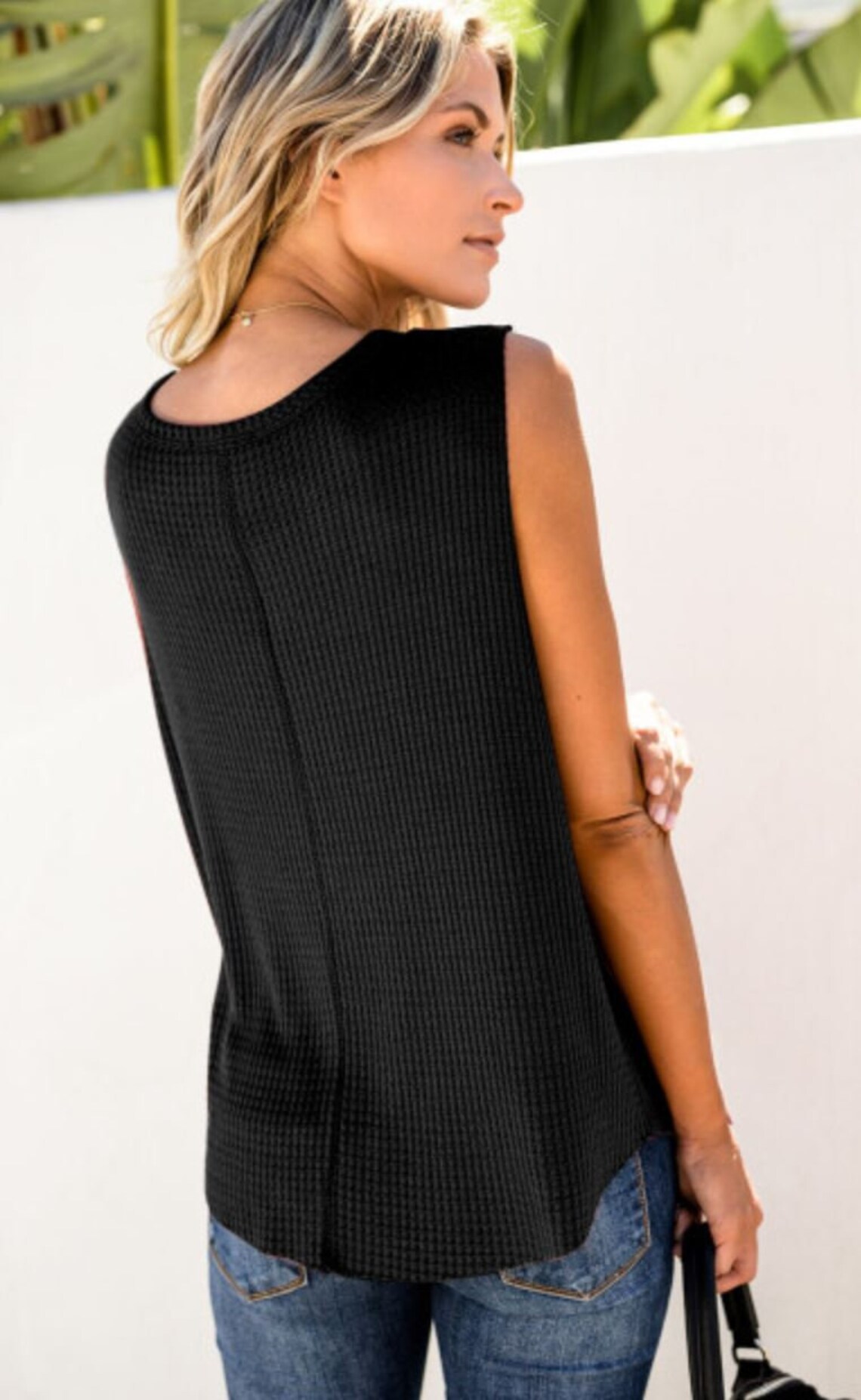 waffle knit matching set
