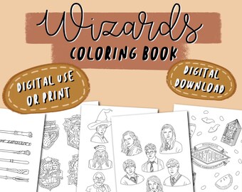 harry potter coloring etsy