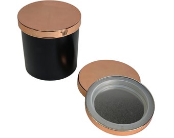 12-PK Tapa de vela grande de metal dorado rosa / Tapa para hacer velas / Tapa de vela / Tapa de metal dorado rosa