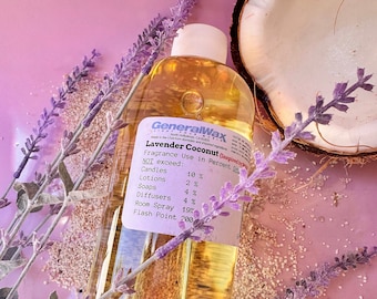 16 oz. Óleo de fragrância de vela de coco de lavanda, coco de lavanda, fragrância premium natural, fragrância de loção, difusor, fragrância de sabão