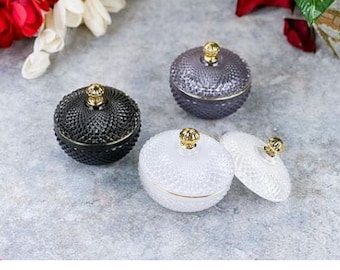 Glass CANDLE JAR, Candle Vessels, VANITY Organizer, Affordable 3 Pack Small 4oz Vanity Candle Glass Jar Set Perfect for Home Decoration