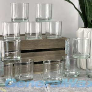 9.5 oz Clear Glass | 12-PK | Candle-Making Glass | Empty Candle Vessel | | Monticiano Collection