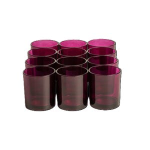 Empty CANDLE JARS, GLASS Candle Jar, Bulk Candle Jars, Pack of 12 Plum 14oz Candle Making Glass Jar