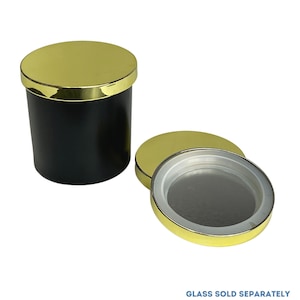 12er-Pack Kleiner Kerzendeckel aus Goldmetall | Kerzenherstellung Deckel | Kerzendeckel | Metall Gold Deckel