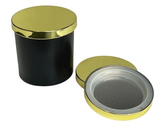 12-PK Tapa de vela de metal dorado grande / Tapa para hacer velas / Tapa de vela / Tapa de metal dorado