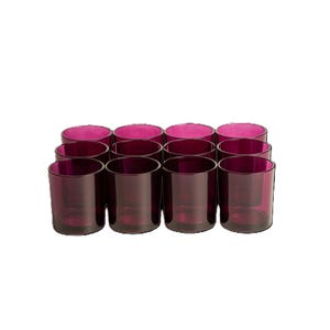 12-PACK 9.5oz. Plum Candle Jars, Glass Candle Vessels, Bulk Candle Jars, Pack of 12 Plum 9.5oz Modern Candle-Making Jars