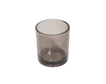 12-PACK 9.5oz. Charcoal Black Candle Jars, Glass Candle Vessels, Bulk Candle Jars, Pack of 12 Transparent 9.5oz Modern Candle-Making Jars