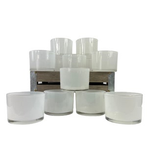 12-pk 15 oz. BELLA Dish Candle Vessel Crystal White