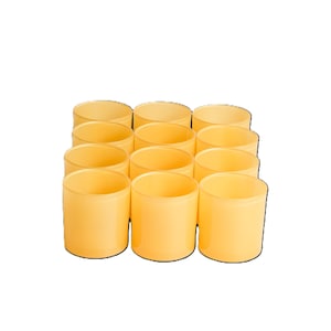 Empty CANDLE JARS, GLASS Candle Jar, Bulk Candle Jars, Pack of 12 Sunshine Yellow 14oz Candle Making Glass Jar
