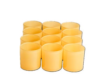 Lege KAARSPOTEN, GLAZEN kaarsenpot, bulkkaarsenpotten, verpakking van 12 Sunshine Yellow 14 oz kaarsen maken glazen pot