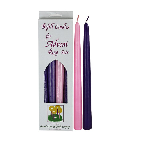 10" Advent Taper Candles - 4pk