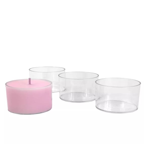 PORTAcandele TRASPARENTE, portacandele, barattolo di plastica per candele,  80 bicchieri vuoti portacandele di lusso perfetti per la decorazione della  stanza -  Italia