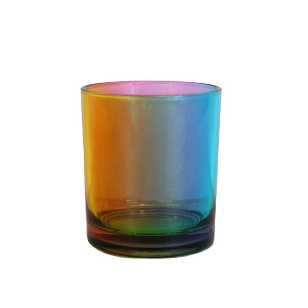 Glass Candle Jar, Candle Vessels, EMPTY CANDLE JARS, Affordable 12- Pack 14oz Rainbow Glass Home Wax Candle Jar Perfect for Home Decoration