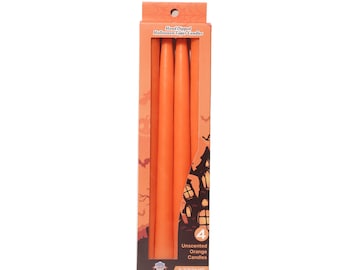 4-pack Halloween 10" Orange Tapers