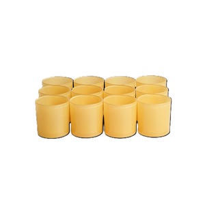 12-PACK 9.5oz. Sunshine Yellow Candle Jars, Glass Candle Vessels, Bulk Candle Jars, Pack of 12 Yellow 9.5oz Modern Candle-Making Jars