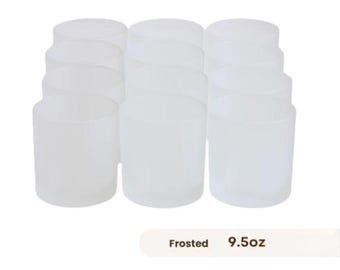 9.5oz Monticiano Frosted Glass Vessels - 12 per box