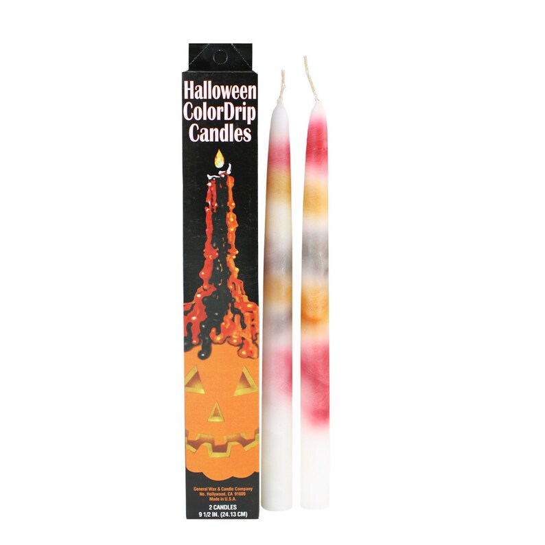 Multi-color Drip Halloween Taper Candles | Etsy